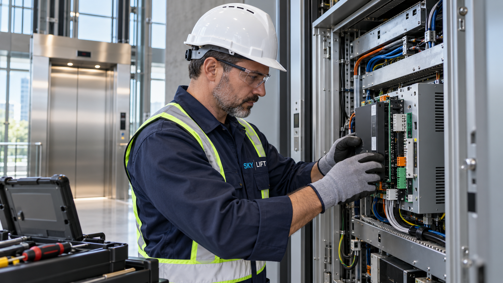 Upgraded microprocessor elevator control system panel