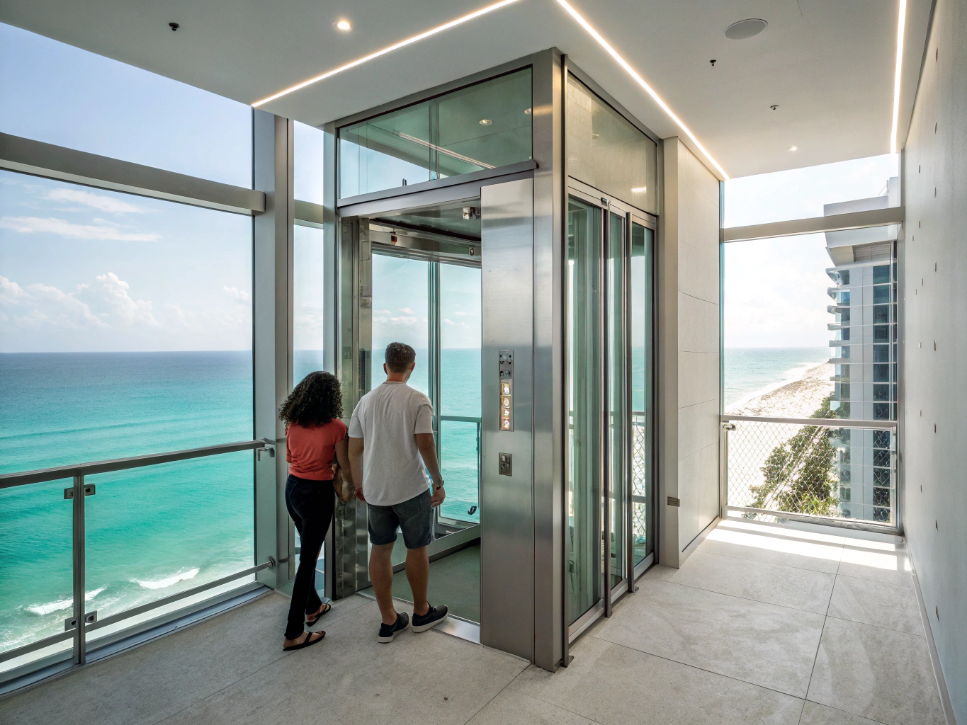 Villa Ackawi panoramic residential lift